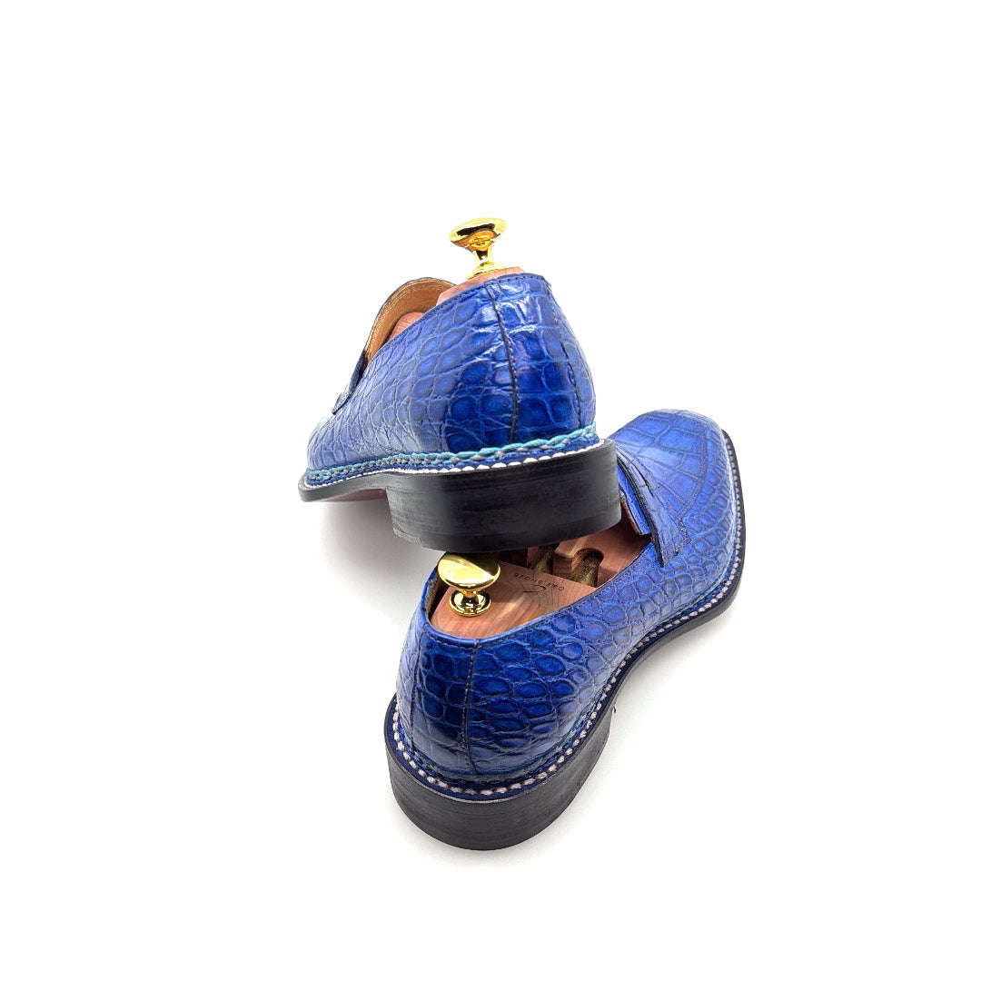 Maurice Carolina Custom Made Alligator Loafer - Cobalt Blue Otarealm