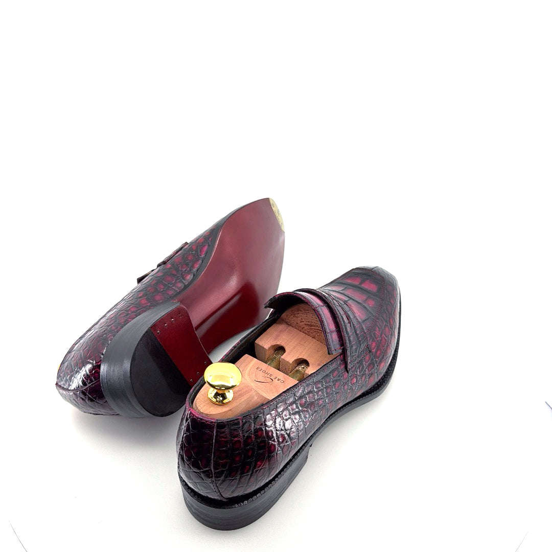 Maurice Custom Made Mirage Alligator Loafer - Purple Otarealm