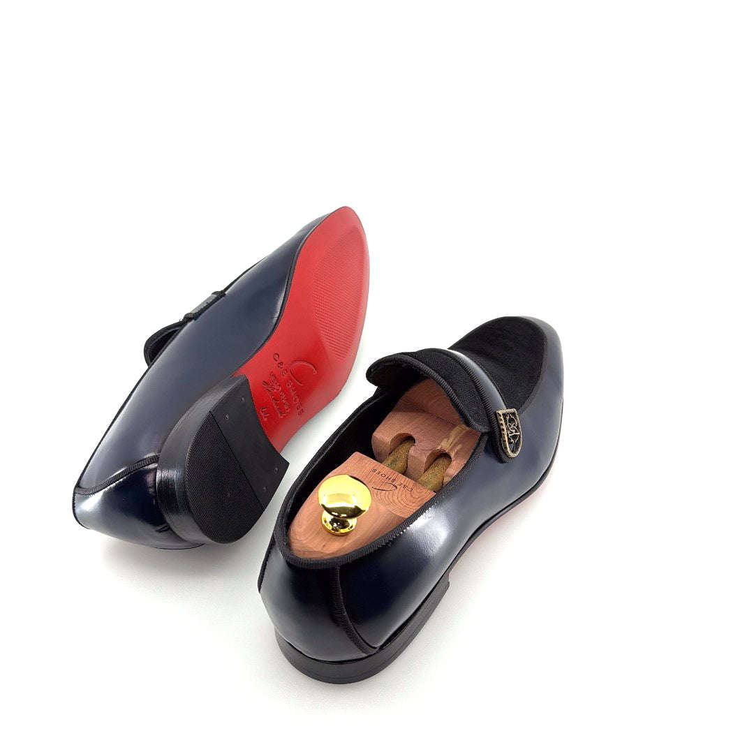 C Collection Leather Loafer - Navy Otarealm