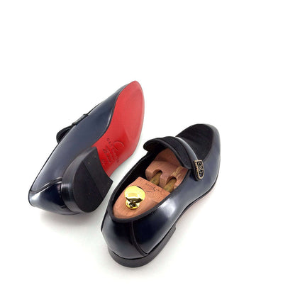 C Collection Leather Loafer - Navy Otarealm