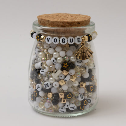 Vogue Stretchy Word Bead Bracelet Jar
