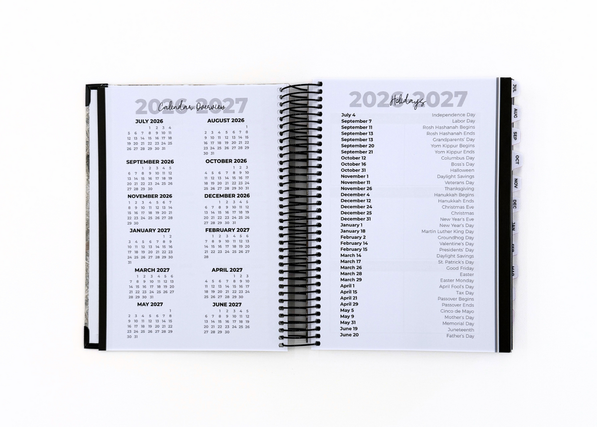 2026-2027 Black Leather Look Daily Premium Bundle