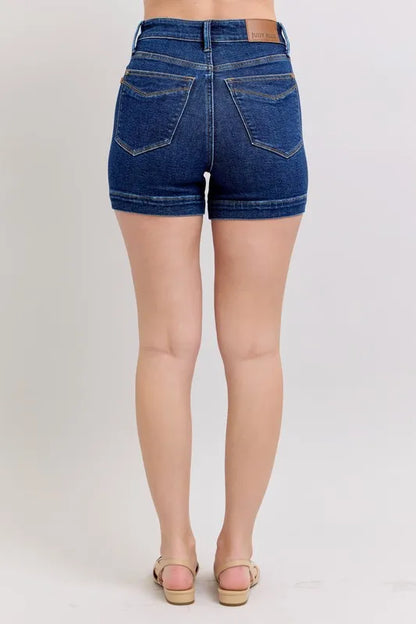 Judy Blue High Waist Tummy Control Denim Shorts (size M)