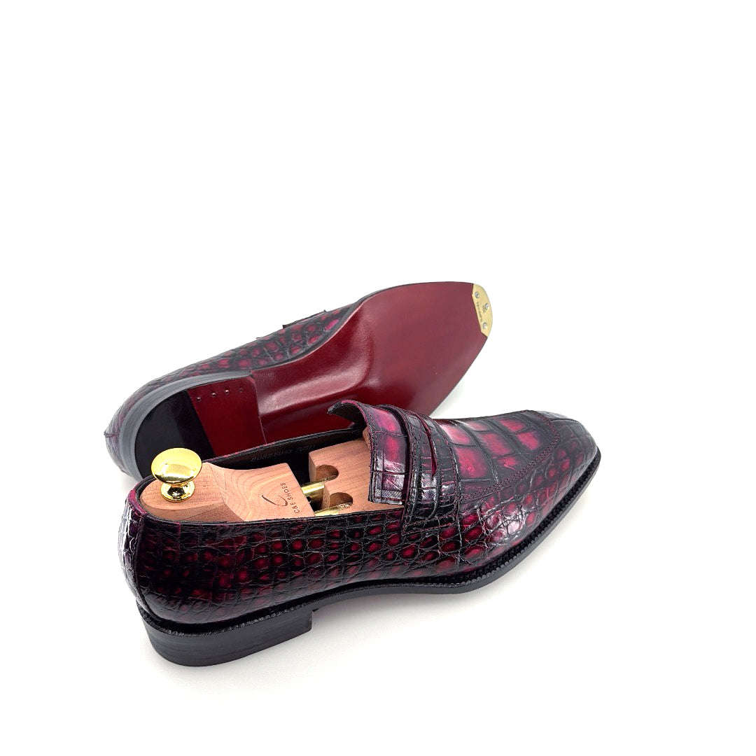 Maurice Custom Made Mirage Alligator Loafer - Purple Otarealm
