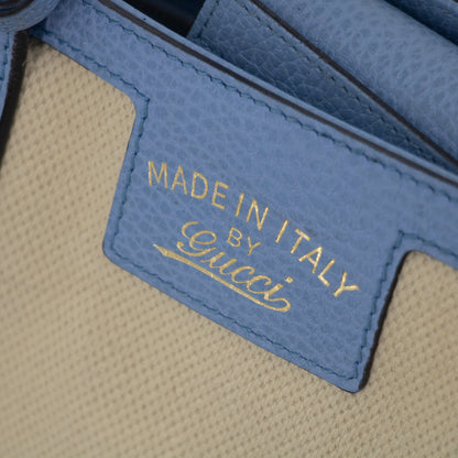 Gucci Beige x Brown Canvas Swing Tote - #1837