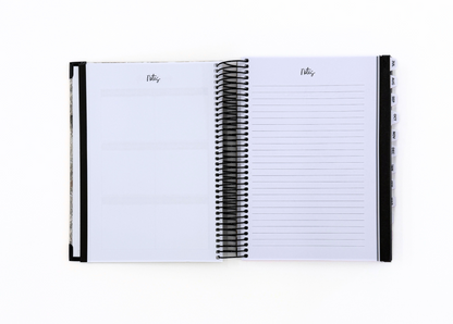 2026-2027 Black Leather Look Daily Planner