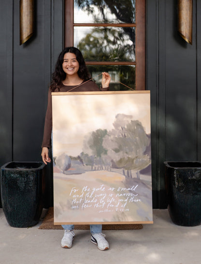 Large Poster: For the gate is small