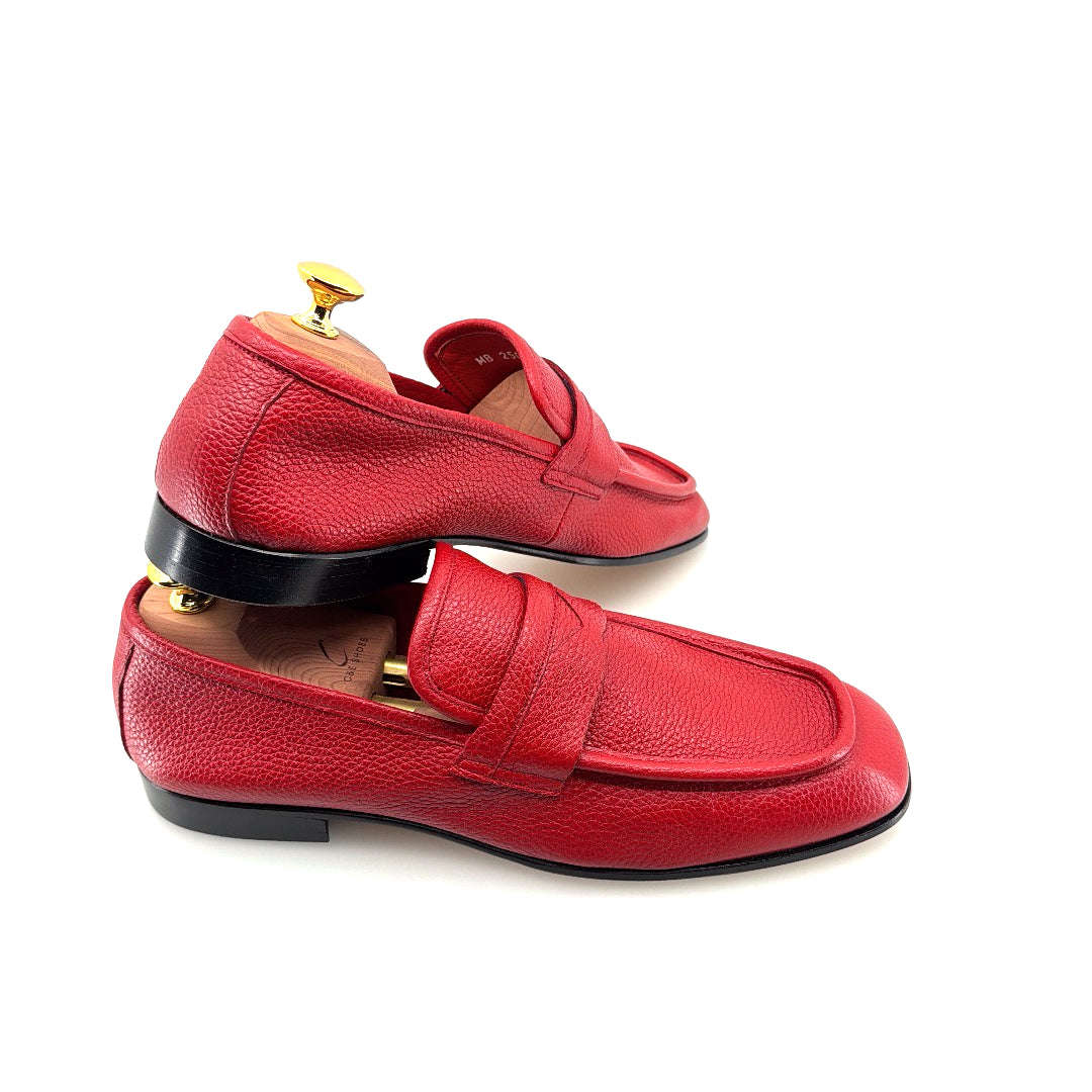 C Collection Deerskin Penny Loafer - Red Otarealm