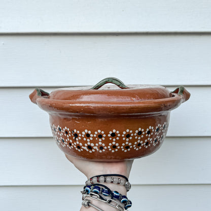 Traditional Mexican Barro Pot 500mL Green Handles