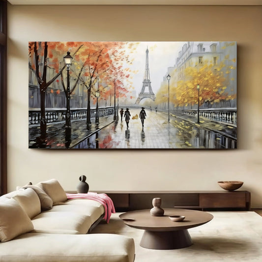 Parisian Rain Cityscape Wall Art