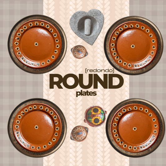 Round Traditional Pottery Plates Redondo