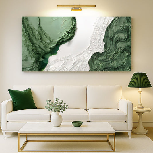 Green Rivers Abstract Wall Art V