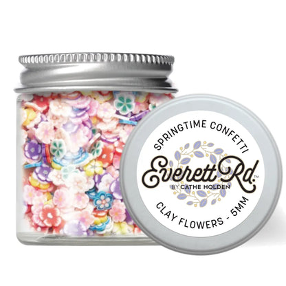 Clay Flowers Confetti In A Jar Everett Rd. by Cathe Holden