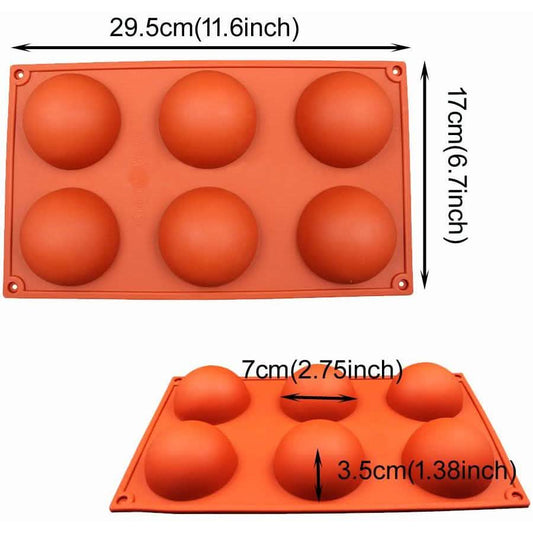 2-Pack: Baker Depot 6-Hole Silicone Mold Otarealm