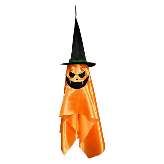 2-Pack: Hanging Ghosts with Wizard Hat Snicker Scary Face Otarealm