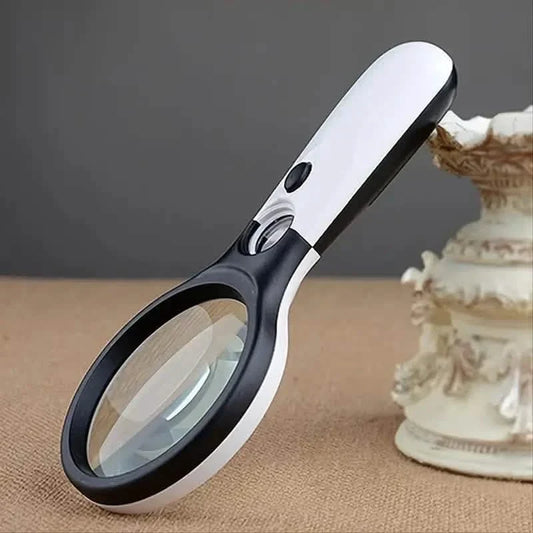 2-Pack: LED Light 45x Magnifying Glass Lens Mini Pocket Handheld Microscope Otarealm