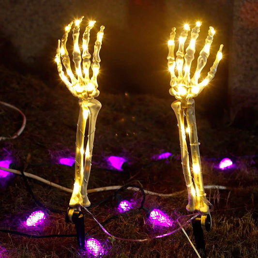 2-Pack: Light Up Skull Arm Stakes Otarealm