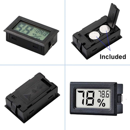 2-Pack: Mini Digital Hygrometer Gauge Indoor Thermometer