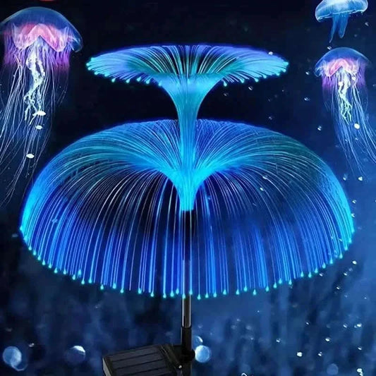 2-Pack: Waterproof Solar Jellyfish Fiber Optic Light Otarealm