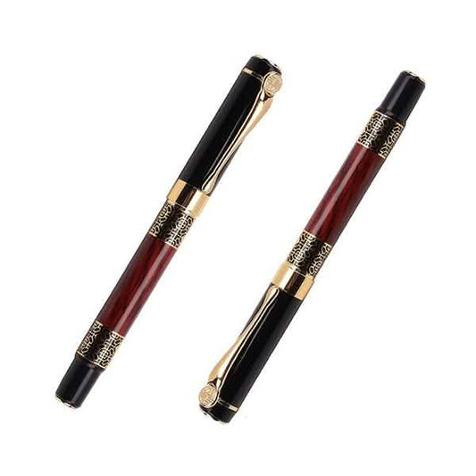 2-Pack: Wood Grain Classical Fountain Pen Ballpoint Pen Otarealm