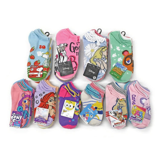 20-Pair: Licensed Assorted Kids' No-Show Socks Otarealm