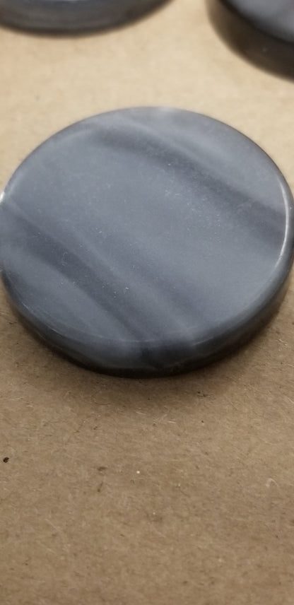 Black Backgammon Checker Pearl Effect (28mm x 7mm) [sold per chip]