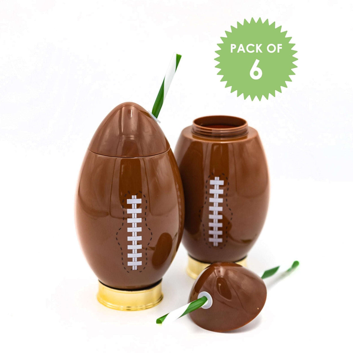 Football Novelty Sipper, 24oz (Set of 2, 6, or 12) Otarealm