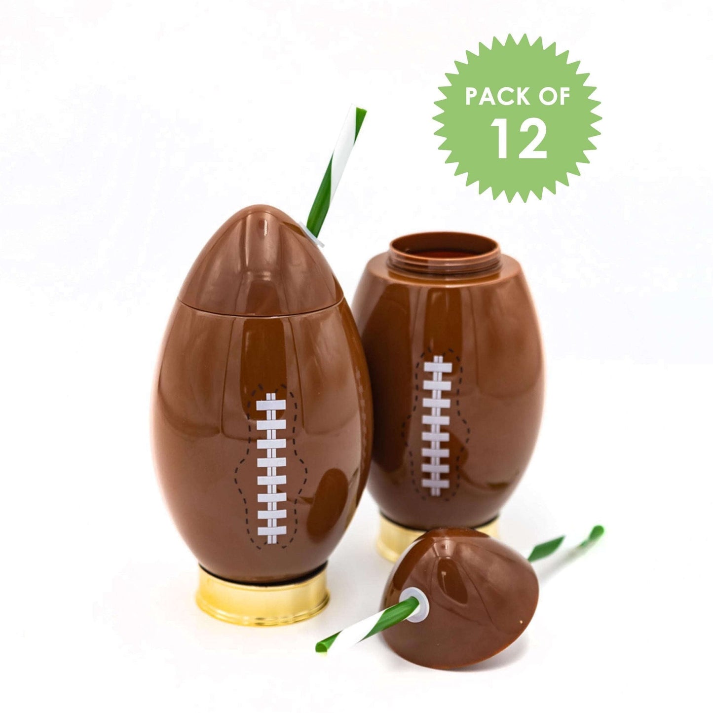 Football Novelty Sipper, 24oz (Set of 2, 6, or 12) Otarealm