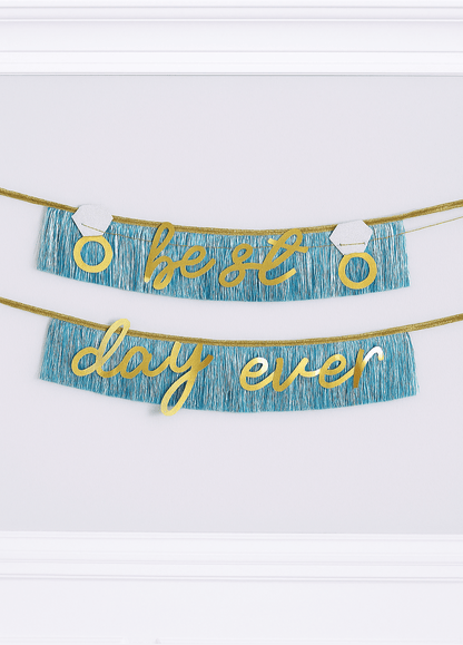 Best Day Ever Bachelorette & Wedding Shower Fringe Garland Banner