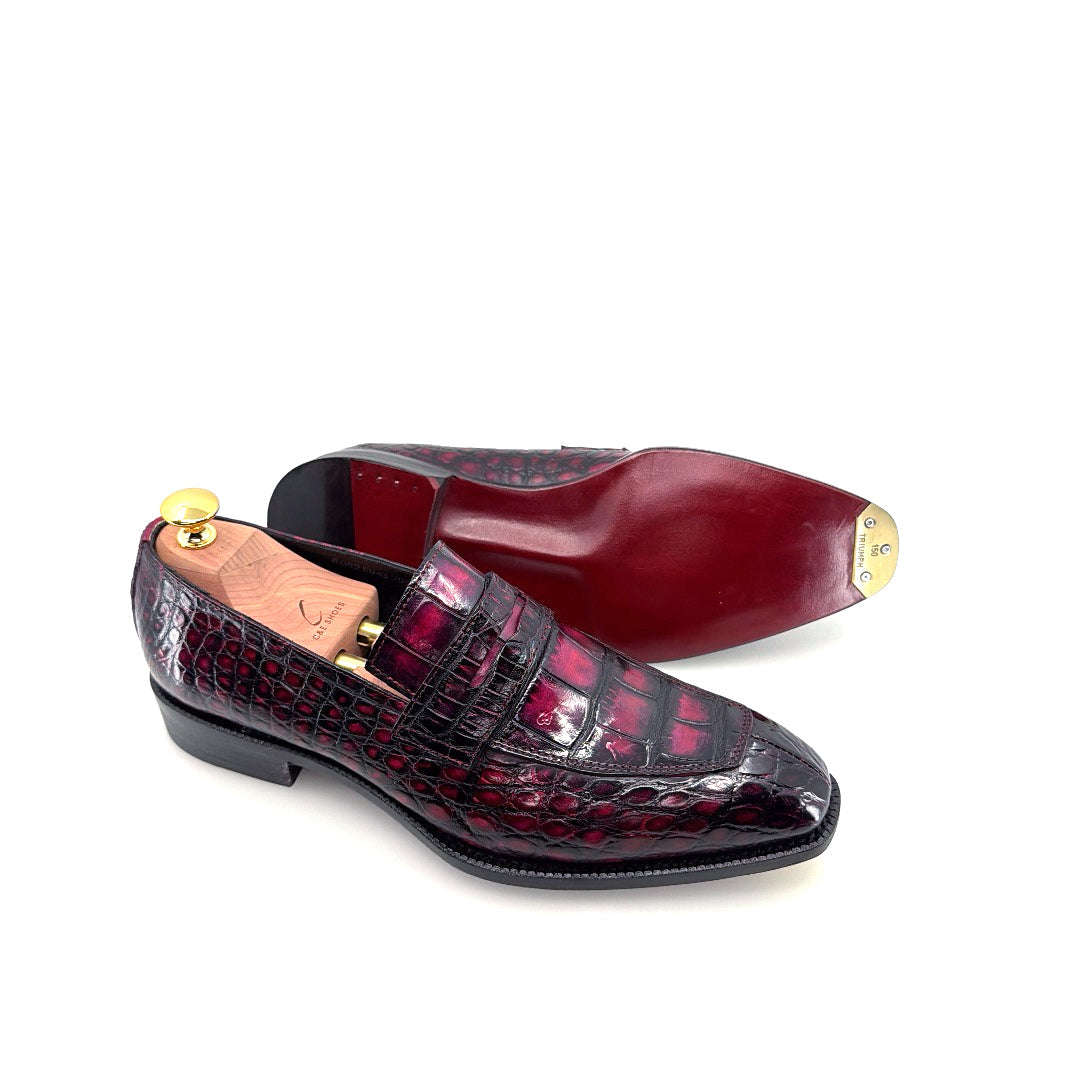 Maurice Custom Made Mirage Alligator Loafer - Purple Otarealm