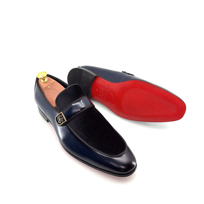 C Collection Leather Loafer - Navy Otarealm