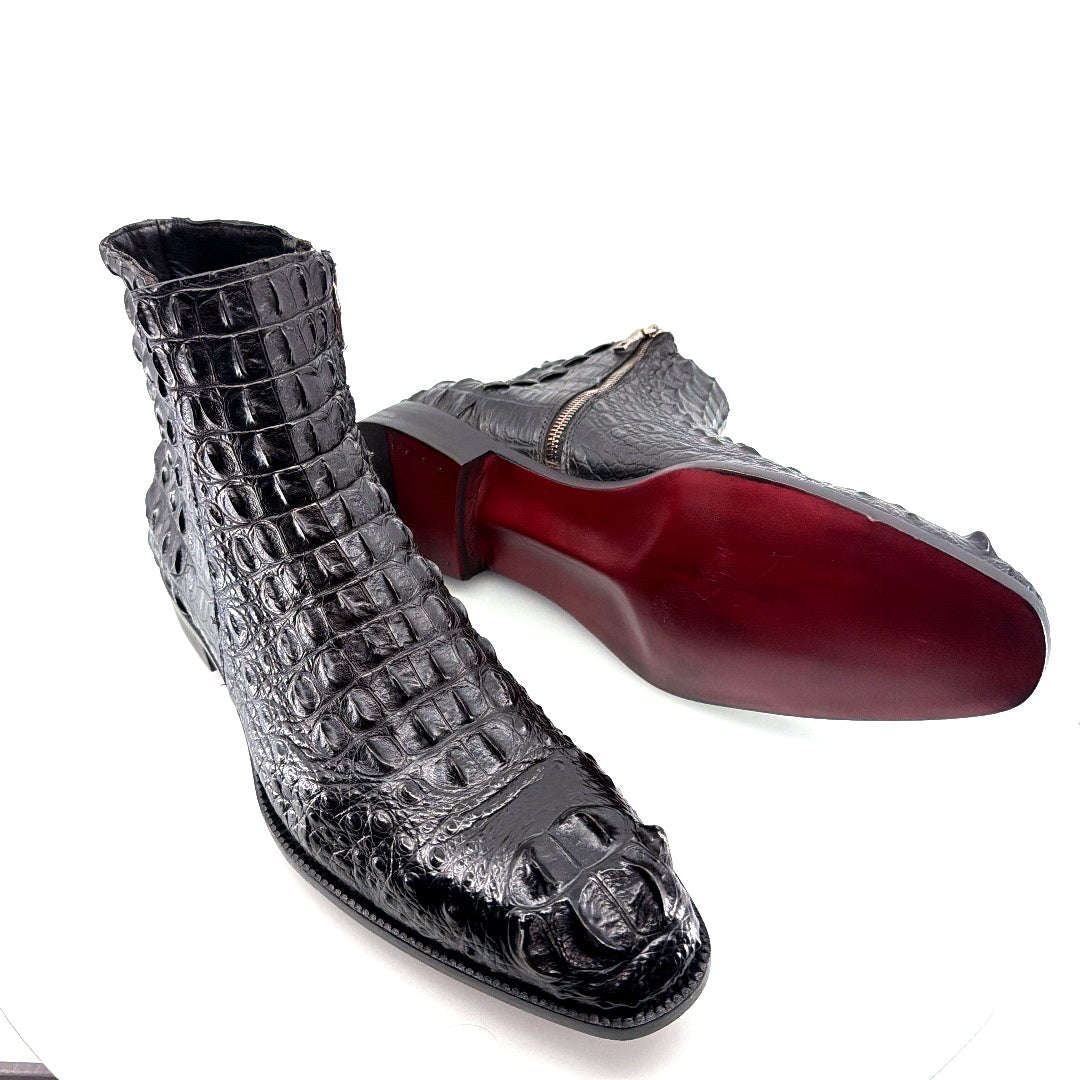Maurice El Paso Hornback Alligator Boot Black Otarealm