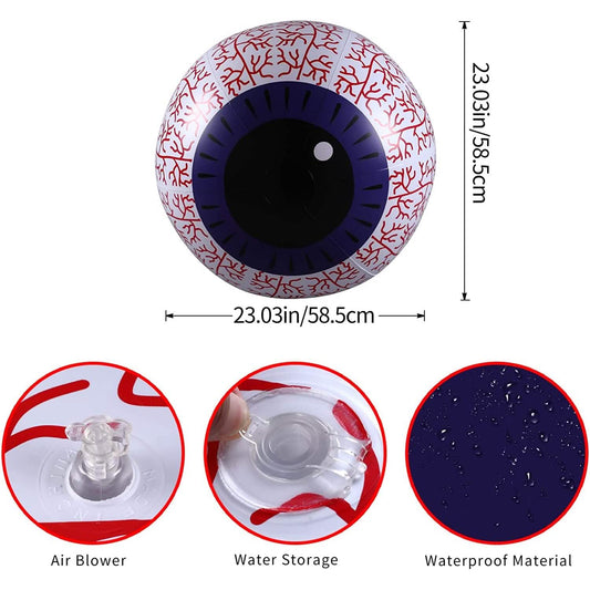 24-Inch Halloween Inflatable Ghost Eyeball Decor Otarealm
