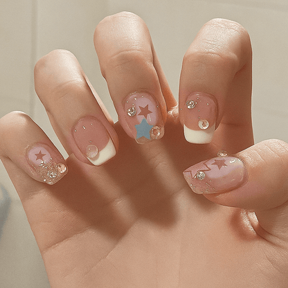 Luxury Full Cover Press-On Nails, 24-Piece Artificial Nail Set