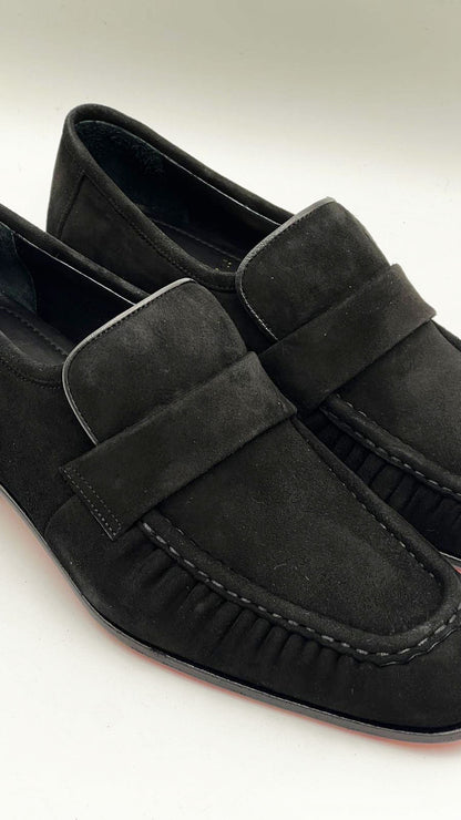 C Collection Suede Loafer - Black