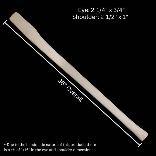 Straight Axe Eye Maul Handle - 36" - Whiskey River Premium Select