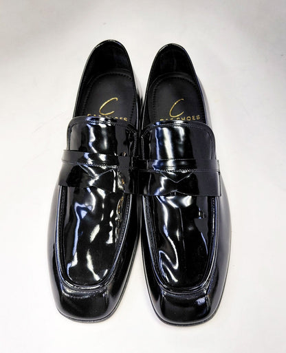 C Collection Patent Leather Penny Loafer - Black