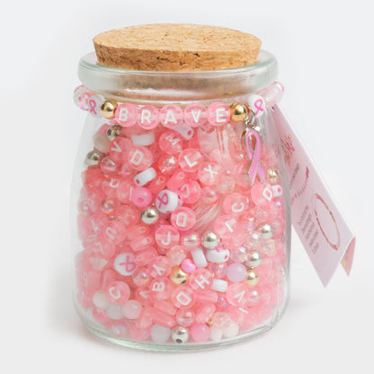 Susan G. Komen Breast Cancer Awareness Pink Letter Beads DIY Bracelet Kit