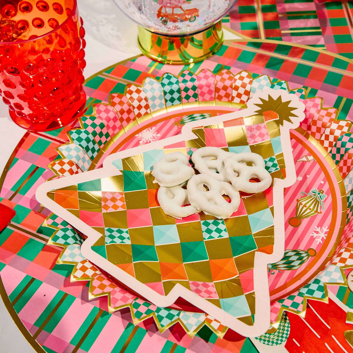 Gold Christmas Tree Dessert Plates (10 count) Otarealm