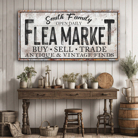 Family Flea Market Sign