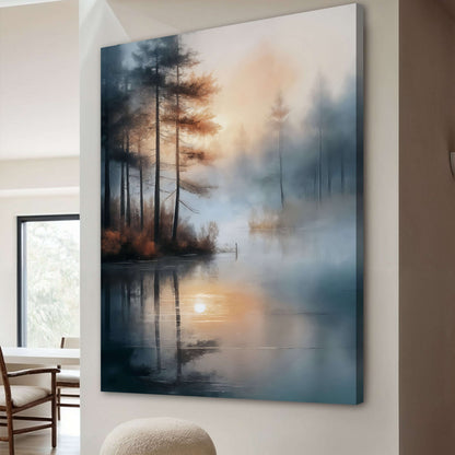 Misty Lake Wall Art Otarealm