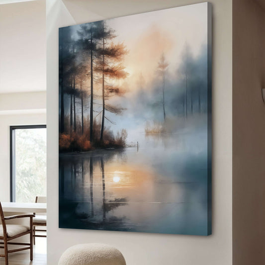 Misty Lake Wall Art Otarealm