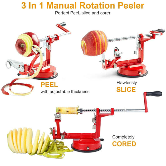 3-in-1 Apple Peeler Manual Rotation Otarealm