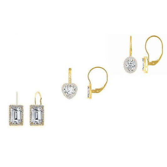 3-Pair Set: Women's Leverback Earrings Otarealm