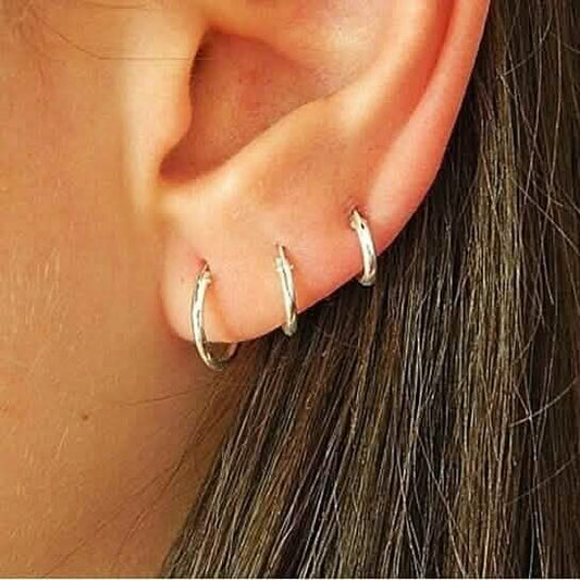 3-Pairs: Endless Hoop Earrings Otarealm