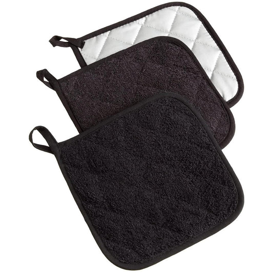 3-Piece: DII Basic Terry Collection Quilted 100% Cotton Potholder Otarealm