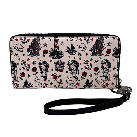 Pirate Cats and Sailor Things Clutch Wallet