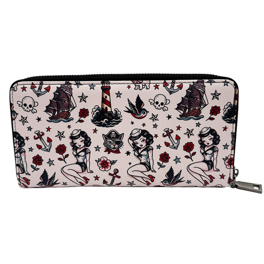 Pirate Cats and Sailor Things Clutch Wallet