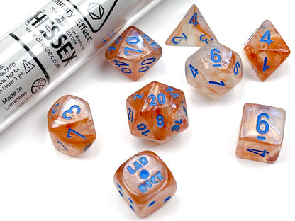 Borealis® Polyhedral Rose Gold/light blue Luminary™ 7-Die Set