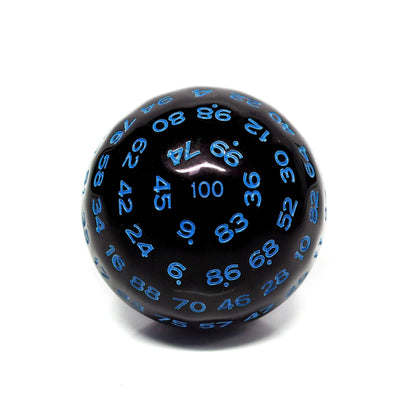 D100-Black Opaque w/Blue Numbers